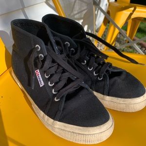 Black Superga high tops